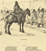 Hans Meid. Street Watch (Straßenwache) (headpiece, p. 170) from the periodical Kriegszeit. Künstlerflugblätter, vol. 1, no. 42 (2 June 1915). 1915