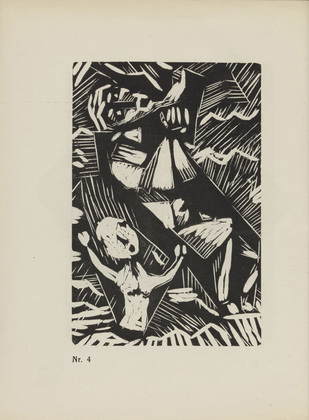 Karl Jacob Hirsch. Plate (number 4) from the periodical Der schwarze Turm, vol. 1, no. 4 (July 1919). 1919