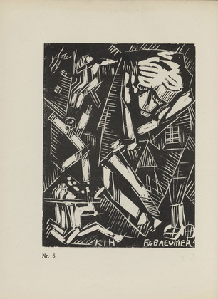 Karl Jacob Hirsch. For Baeumer (Für Baeumer) (plate, number 6) from the periodical Der schwarze Turm, vol. 1, no. 4 (July 1919). 1919