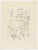 George Grosz. Death on the Street (Tod auf der Strasse) from the deluxe periodical in portfolio form Die Schaffenden, vol. 4, no. 4. (1920-1921, published 1923)