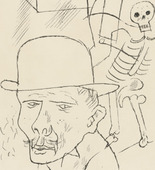George Grosz. Death on the Street (Tod auf der Strasse) from the deluxe periodical in portfolio form Die Schaffenden, vol. 4, no. 4. (1920-1921, published 1923)