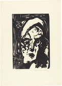 Walter Helbig. Female Head (Weibl. Kopf) from 16 Woodcuts (16 Holzschnitte). 1923, published 1926