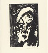 Walter Helbig. Female Head (Weibl. Kopf) from 16 Woodcuts (16 Holzschnitte). 1923, published 1926