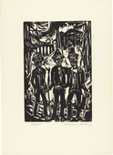 Walter Helbig. Three Men Strolling (Spaziergänger) from 16 Woodcuts (16 Holzschnitte). 1925, published 1926