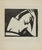 Ernst Ewerbeck. Untitled (Bust of a Woman) (plate, number 4) from the periodical Der schwarze Turm, vol. 1, no. 5 (Sept 1919). 1919
