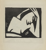 Ernst Ewerbeck. Untitled (Bust of a Woman) (plate, number 4) from the periodical Der schwarze Turm, vol. 1, no. 5 (Sept 1919). 1919