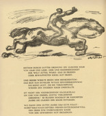 Otto Hettner. Headpiece (p. 180) from the periodical Kriegszeit. Künstlerflugblätter, vol. 1, no. 45 (24 June 1915). 1915