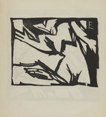Ernst Ewerbeck. Untitled (Female Nude Looking at Herself) (plate, number 6) from the periodical Der schwarze Turm, vol. 1, no. 5 (Sept 1919). 1919
