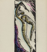 Walter O. Grimm. Study (Studie) (plate, number 4) from the periodical Der schwarze Turm, vol. 1, no. 1 (Feb 1919). 1919