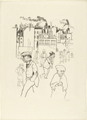 George Grosz. Outside the Factories (Vor den Fabriken) from In the Shadows (Im Schatten). (1920/21, published 1921)