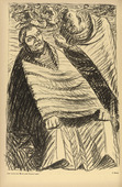 Ernst Barlach. And If the World Were Full of Devils! (Und wenn die Welt voll Teufel wär!) (plate, p. 184) from the periodical Kriegszeit. Künstlerflugblätter, vol. 1, no. 46 (1 July 1915). 1915