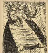 Ernst Barlach. And If the World Were Full of Devils! (Und wenn die Welt voll Teufel wär!) (plate, p. 184) from the periodical Kriegszeit. Künstlerflugblätter, vol. 1, no. 46 (1 July 1915). 1915