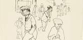 George Grosz. Outside the Factories (Vor den Fabriken) from In the Shadows (Im Schatten). (1920/21, published 1921)