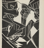 Moriz Melzer. Untitled (Abstract Composition) (plate, number 1) from the periodical Der schwarze Turm, vol. 1, no. 6 (Dec 1919). 1919