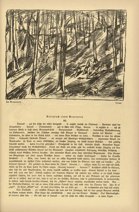 Oskar Nerlinger. In the Grunewald (Im Grunewald) (headpiece, p. 185) from the periodical Kriegszeit. Künstlerflugblätter, vol. 1, no. 46 (1 July 1915). 1915