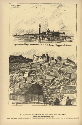 Helmuth Stockmann. War against Italy! (Krieg gegen Italien!) (plate, p. 186) from the periodical Kriegszeit. Künstlerflugblätter, vol. 1, no. 46 (1 July 1915). 1915