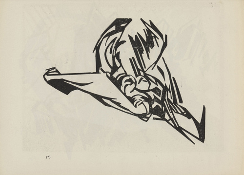 Moriz Melzer. Untitled (Abstract Composition) (plate, number 3) from the periodical Der schwarze Turm, vol. 1, no. 6 (Dec 1919). 1919