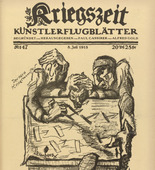Otto Hettner. War Council in the Tent of the Czar (Kriegsrat im Zelte des Zaren) (in-text plate, p. 187) from the periodical Kriegszeit. Künstlerflugblätter, vol. 1, no. 47 (8 July 1915). 1915