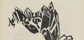 Moriz Melzer. Untitled (Abstract Mountain Composition) (plate, number 4) from the periodical Der schwarze Turm, vol. 1, no. 6 (Dec 1919). 1919