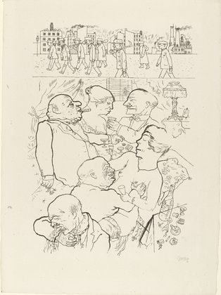 George Grosz. Dawn (Früh um 5 Uhr!) from In the Shadows (Im Schatten). (1920/21, published 1921)