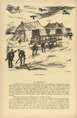 Franz Heckendorf. Hangar (Fliegerschuppen) (headpiece, p. 188) from the periodical Kriegszeit. Künstlerflugblätter, vol. 1, no. 47 (8 July 1915). 1915
