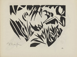 Moriz Melzer. Untitled (Abstract Plant Composition) (plate, number 6) from the periodical Der schwarze Turm, vol. 1, no. 6 (Dec 1919). 1919