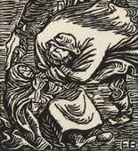 Ernst Barlach. Group in a Storm (Gruppe im Sturm)(plate 14) from the illustrated book Deutsche Graphiker der Gegenwart (German Printmakers of Our Time). 1920 (print executed 1919)