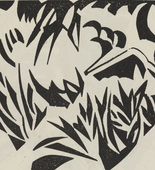 Moriz Melzer. Untitled (Abstract Plant Composition) (plate, number 6) from the periodical Der schwarze Turm, vol. 1, no. 6 (Dec 1919). 1919