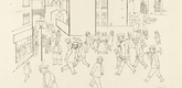 George Grosz. People in the Street (Menschen in der Strasse) from In the Shadows (Im Schatten). (1920/21, published 1921)