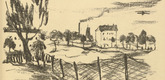Franz Heckendorf. Aviation Training (Fliegerübung) (headpiece, p. 189) from the periodical Kriegszeit. Künstlerflugblätter, vol. 1, no. 47 (8 July 1915). 1915