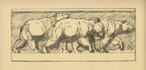 August Gaul. Headpiece and tailpiece (p. 190) from the periodical Kriegszeit. Künstlerflugblätter, vol. 1, no. 47 (8 July 1915). 1915