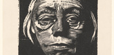 Käthe Kollwitz. Frontal Self-Portrait (Selbstbildnis von vorn). 1922–23