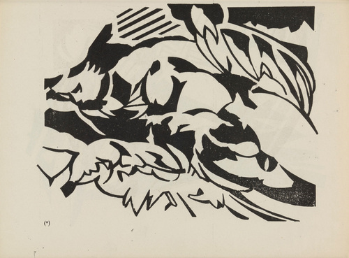 Moriz Melzer. Untitled (Abstract Landscape) (plate, number 7) from the periodical Der schwarze Turm, vol. 1, no. 6 (Dec 1919). 1919