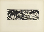 Heinrich Campendonk. Peasants Strolling (Bauerngang) from the illustrated book Deutsche Graphiker der Gegenwart (German Printmakers of Our Time). 1920 (print executed 1918)