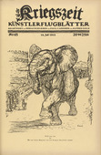 August Gaul. Past and Present (Einst und jetzt) (in-text plate, p. 191) from the periodical Kriegszeit. Künstlerflugblätter, vol. 1, no. 48 (18 July 1915). 1915