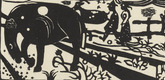 Heinrich Campendonk. Peasants Strolling (Bauerngang) from the illustrated book Deutsche Graphiker der Gegenwart (German Printmakers of Our Time). 1920 (print executed 1918)