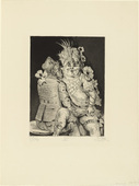 Otto Dix. Visit to Madame Germaine's in Méricourt (Besuch bei Madame Germaine in Méricourt) from The War (Der Krieg). (1924)