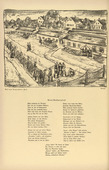 Oskar Nerlinger. On the Tempelhof Field (Auf dem Tempelhofer Feld) (headpiece, p. 192) from the periodical Kriegszeit. Künstlerflugblätter, vol. 1, no. 48 (18 July 1915). 1915