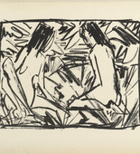 Otto Mueller. Bathers (Badende) (plate 20) from the illustrated book Deutsche Graphiker der Gegenwart (German Printmakers of Our Time). 1920