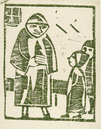 Christian Rohlfs. Monk and Children (Mönch und Kinder). (1921)