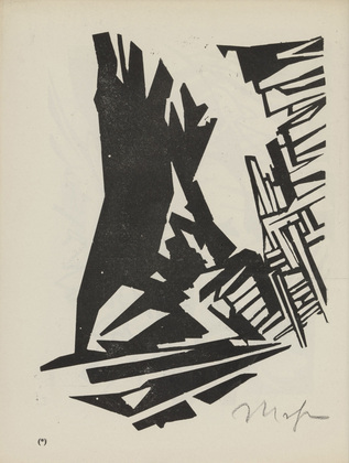 Moriz Melzer. Untitled (Abstract) (plate, number 8) from the periodical Der schwarze Turm, vol. 1, no. 6 (Dec 1919). 1919