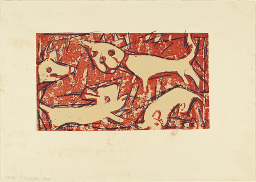 Christian Rohlfs. Dogs (Hunde). (1921), dated 1925
