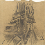 Otto Dix. A Soldier Writing (Schreibender Soldat). 1916
