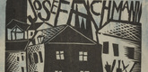 Josef Achmann. The Small City (Die kleine Stadt) (title page) from the periodical Der schwarze Turm, vol. 1, no. 7 (Feb 1920). 1920