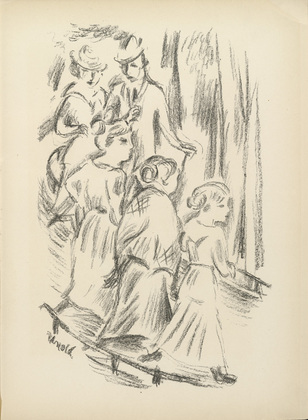 Max Unold. The Street (Die Straße) (plate 25) from the illustrated book Deutsche Graphiker der Gegenwart (German Printmakers of Our Time). 1920
