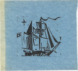 Lyonel Feininger. Sailing Ship with Pennant, Deep (Segelschiff mit Fähnchen, Deep). (1933)
