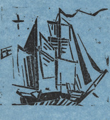 Lyonel Feininger. Sailing Ship with Pennant, Deep (Segelschiff mit Fähnchen, Deep). (1933)