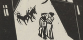 Josef Achmann. Lovers (Liebespaare) (plate, number 1) from the periodical Der schwarze Turm, vol. 1, no. 7 (Feb 1920). 1920