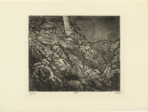 Otto Dix. The Sleepers of Fort Vaux (Gas Victims) [Die Schlafenden von Fort Vaux (Gas-Tote)] from The War (Der Krieg). (1924)