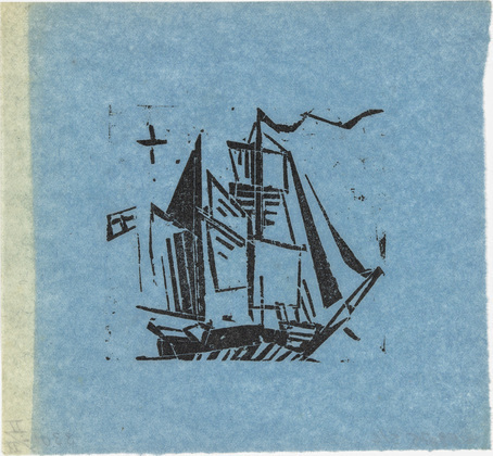 Lyonel Feininger. Sailing Ship with Pennant, Deep (Segelschiff mit Fähnchen, Deep). (1933)